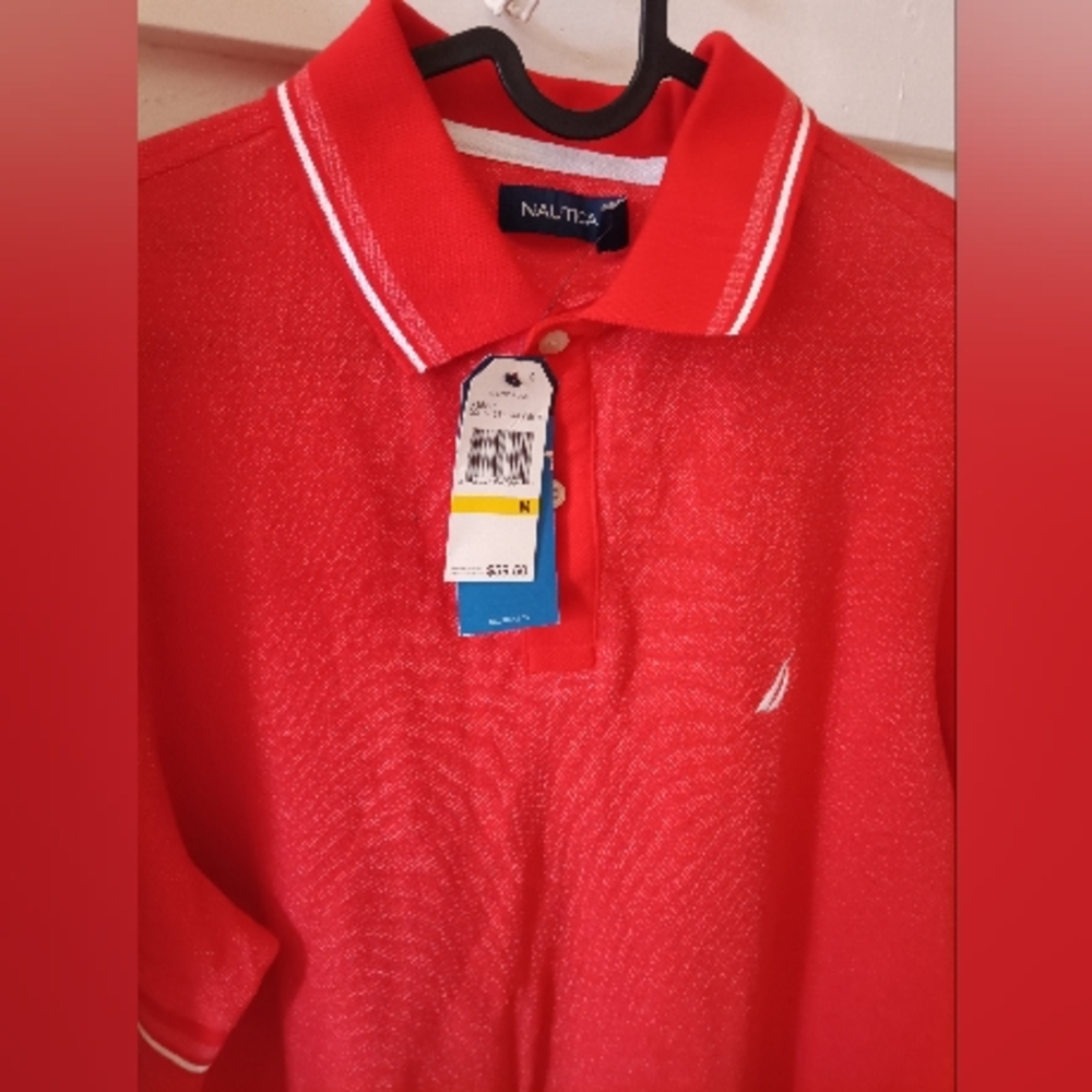 Nautica Firey Red Shirt M